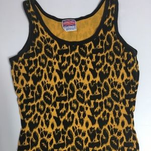 🌲Vintage Cherry Stix Ltd cheetah print tank